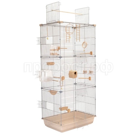 Клетка д/птиц ЛОРА-3 ECO 58*40*126см (укомплект) 3 секции бежевая/4612/Дарэлл Клетка д/птиц ЛОРА-3 ECO 58*40*126см (укомплект) 3 секции бежевая/4612/Дарэлл
