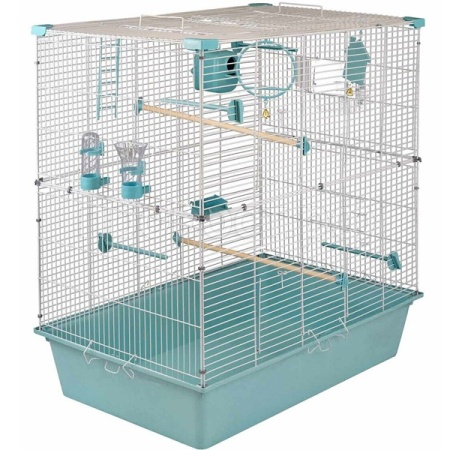 Клетка д/птиц СЕЛЕНА-2 78*48*66,5см разборная (укомплект) бирюз-бел/4681/Дарэлл Клетка д/птиц СЕЛЕНА-2 78*48*66,5см разборная (укомплект) бирюз-бел/4681/Дарэлл