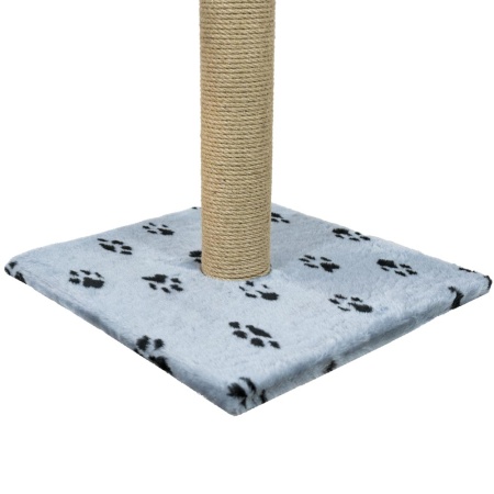 Когтеточка столбик мех, джут серый 47*47*80см/DONBARON