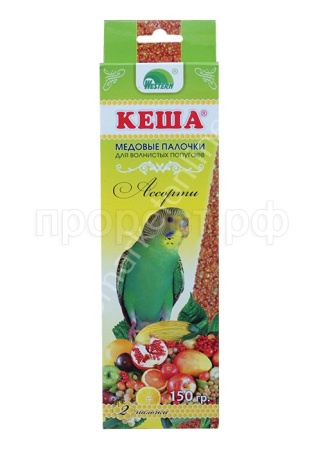 Лакомство для попугаев Кеша Палочки ассорти 2шт Лакомство для попугаев Кеша Палочки ассорти 2шт