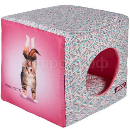 Лежанка Куб Йога Кэтс №3 розовый/01637-2/1/Ксоди