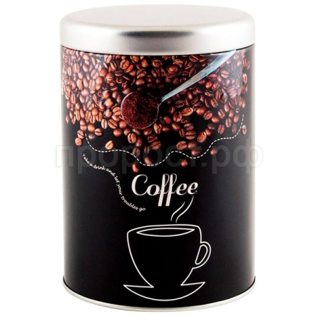 Банка д/сыпуч. прод. 0,9л Кофе металл.с крышкой круглая/24шт/008616/Mallony Банка д/сыпуч. прод. 0,9л Кофе металл.с крышкой круглая/24шт/008616/Mallony