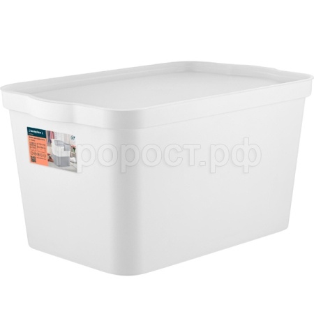 Ящик д/хранения 24л Keeplex Trendy с крышкой белый KL3505 /5шт/ПР Ящик д/хранения 24л Keeplex Trendy с крышкой белый KL3505 /5шт/ПР