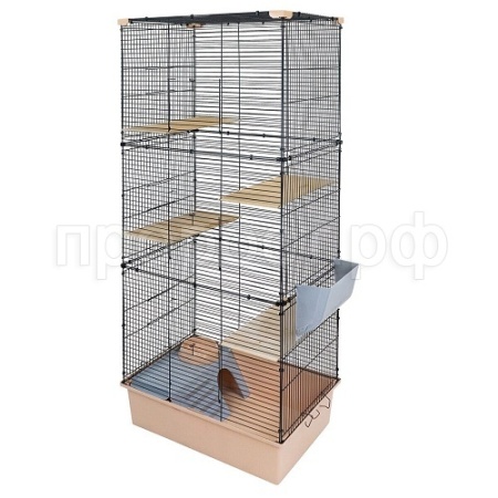 Клетка д/грыз CRAFT Шиншилла-3 58*40*94см разборная без наполнения беж-черн/43072беж-черн/Дарэленд
