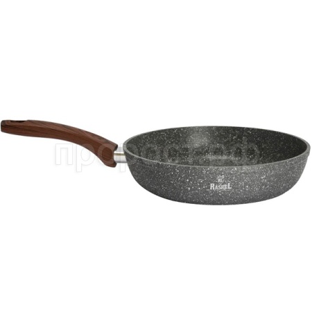 R-10824 Сковорода-сотейник литая D24 с антипр. покр. индук. дно серый гранит /12шт/ Маруся  