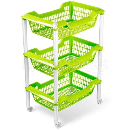Этажерка универсальная Джета 3 корзины оливковый на колесиках С735 /4шт/Мартика Этажерка универсальная Джета 3 корзины оливковый на колесиках С735 /4шт/Мартика