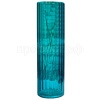 Ваза д/цветов Цилиндр рифленая бирюза стекл. /1905-Н5 /1шт/ДК