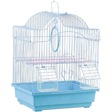 Клетка д/птиц N1 ДКпА112 30*23*39см фигурная укомплектованная голубая/10шт/Евро Клетка д/птиц N1 ДКпА112 30*23*39см фигурная укомплектованная голубая/10шт/Евро