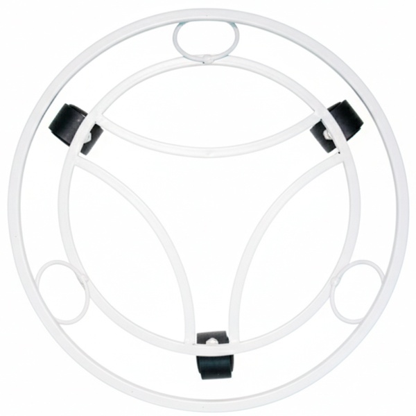 Подставка РЗДИ Напол низкая один горшок на колесах белая 22