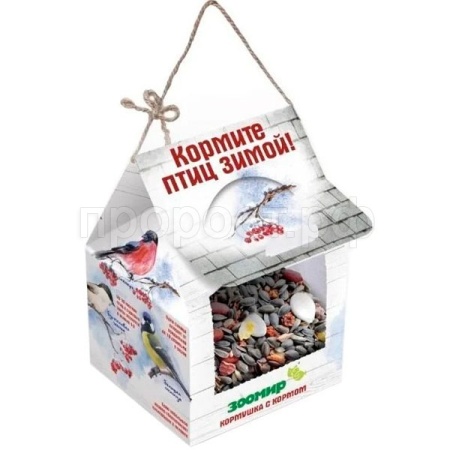 Кормушка с кормом для уличных птиц  Кормушка с кормом для уличных птиц