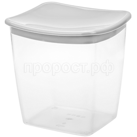 Емкость д/сыпуч. прод. квадратная 1л смоки М1223 /18шт/М-пласт 